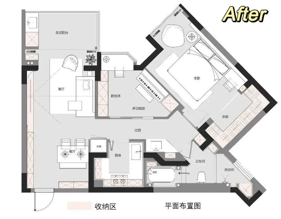 小戶型變大術(shù)丨異形結(jié)構(gòu)“神”改造，可鹽可甜一屋N住