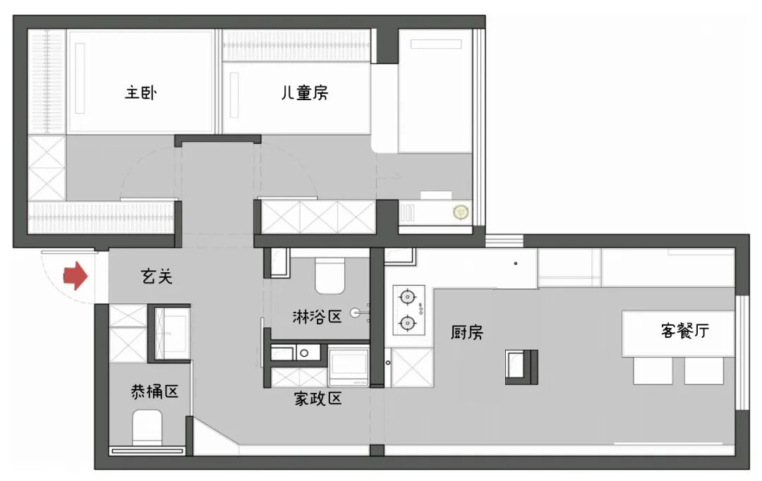 小戶型大逆襲! 影院級(jí)主臥、城堡兒童房，一家四口全住下 『說(shuō)在前面』