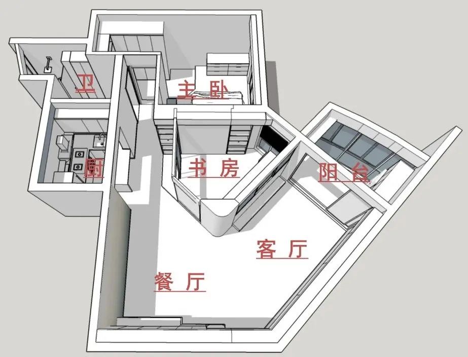 85㎡“渣戶型”變“有型”，玻璃書房、和風臥室一樣不少