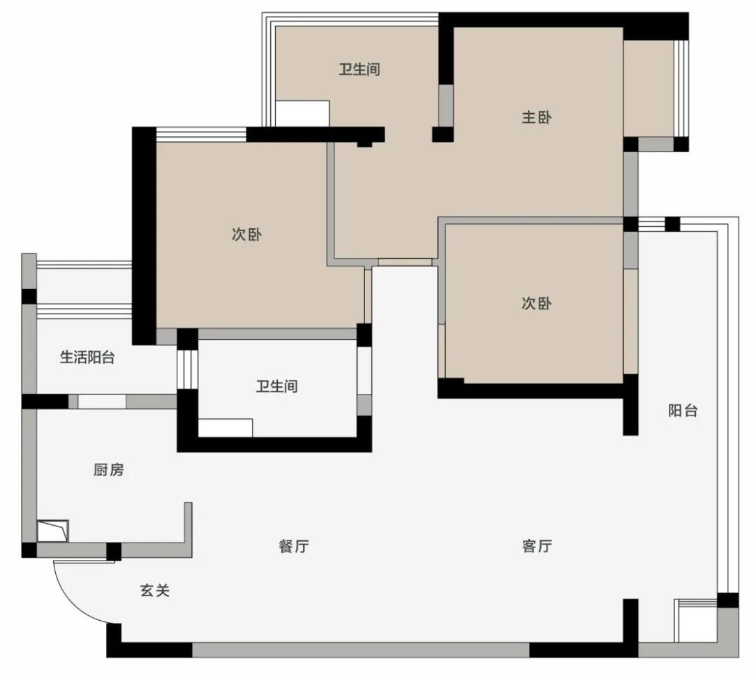 105㎡學區房改造全程高能，憑空多出10㎡