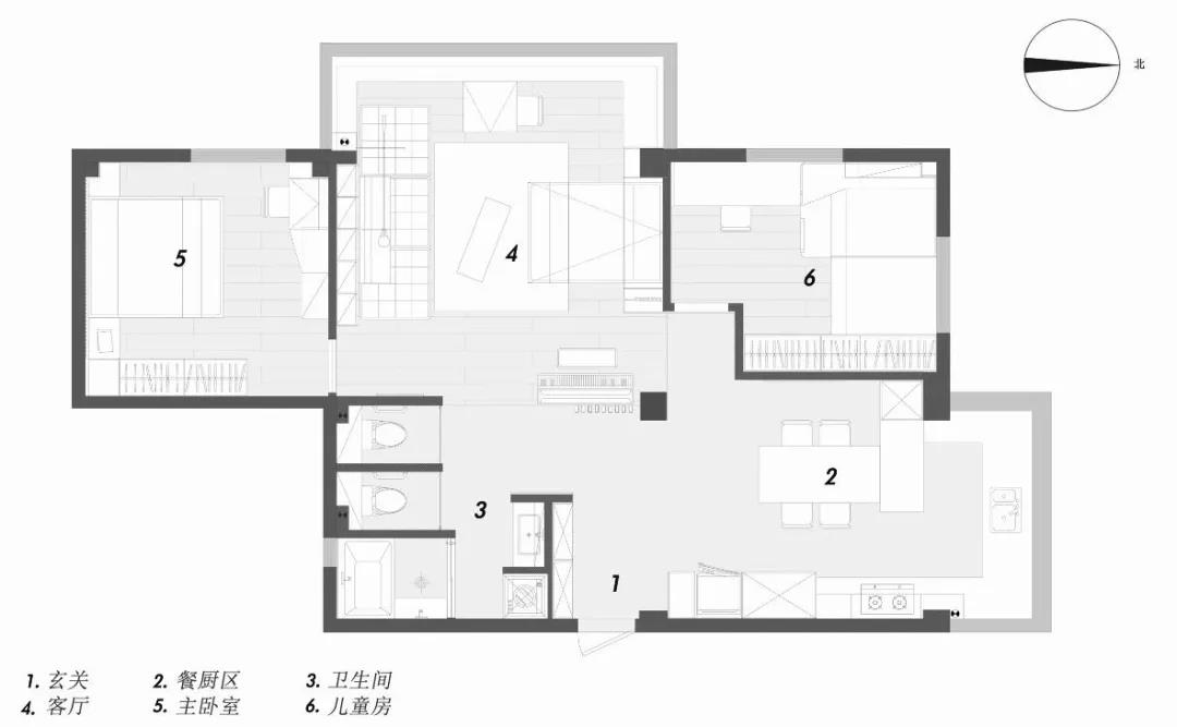 北京92㎡“樸素”狠裝，客廳魔法變出第三個(gè)臥室！